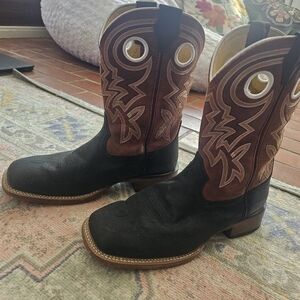 Justin Big News - Boots Black and Brown Western Boots